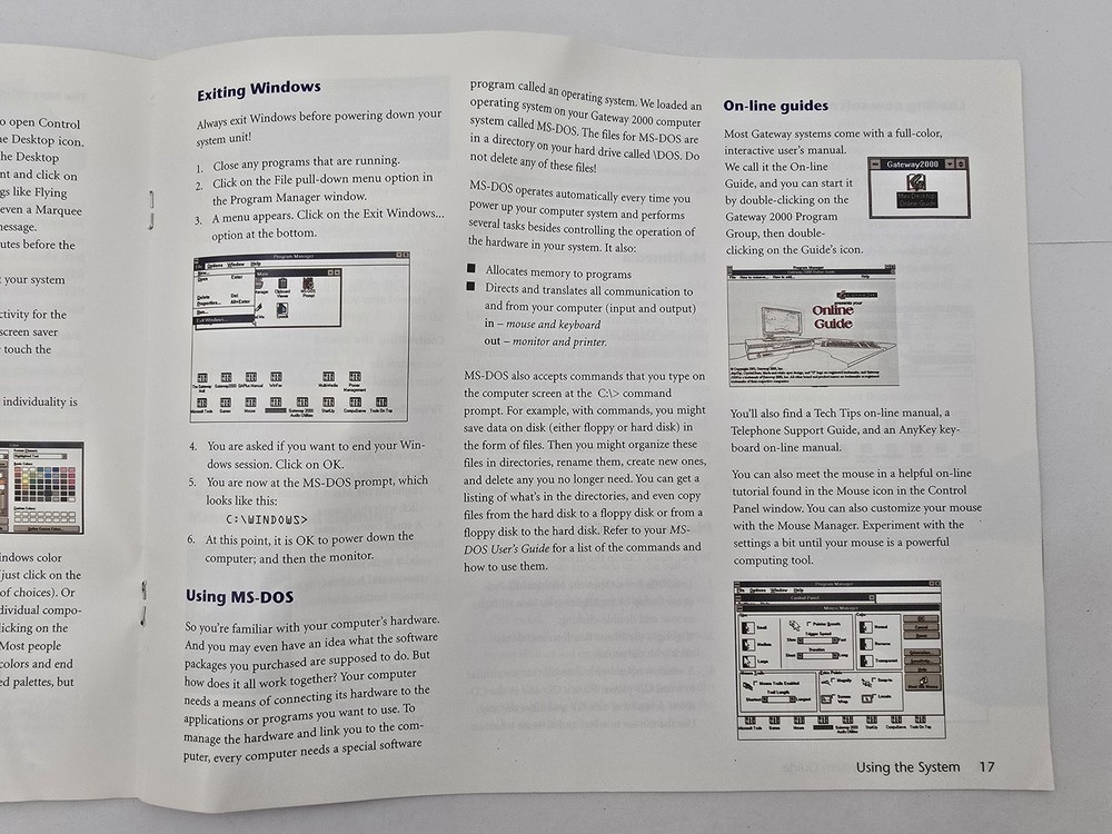 Gateway 2000 Computer System User's Guide Manual Color Instructional Pamphlet