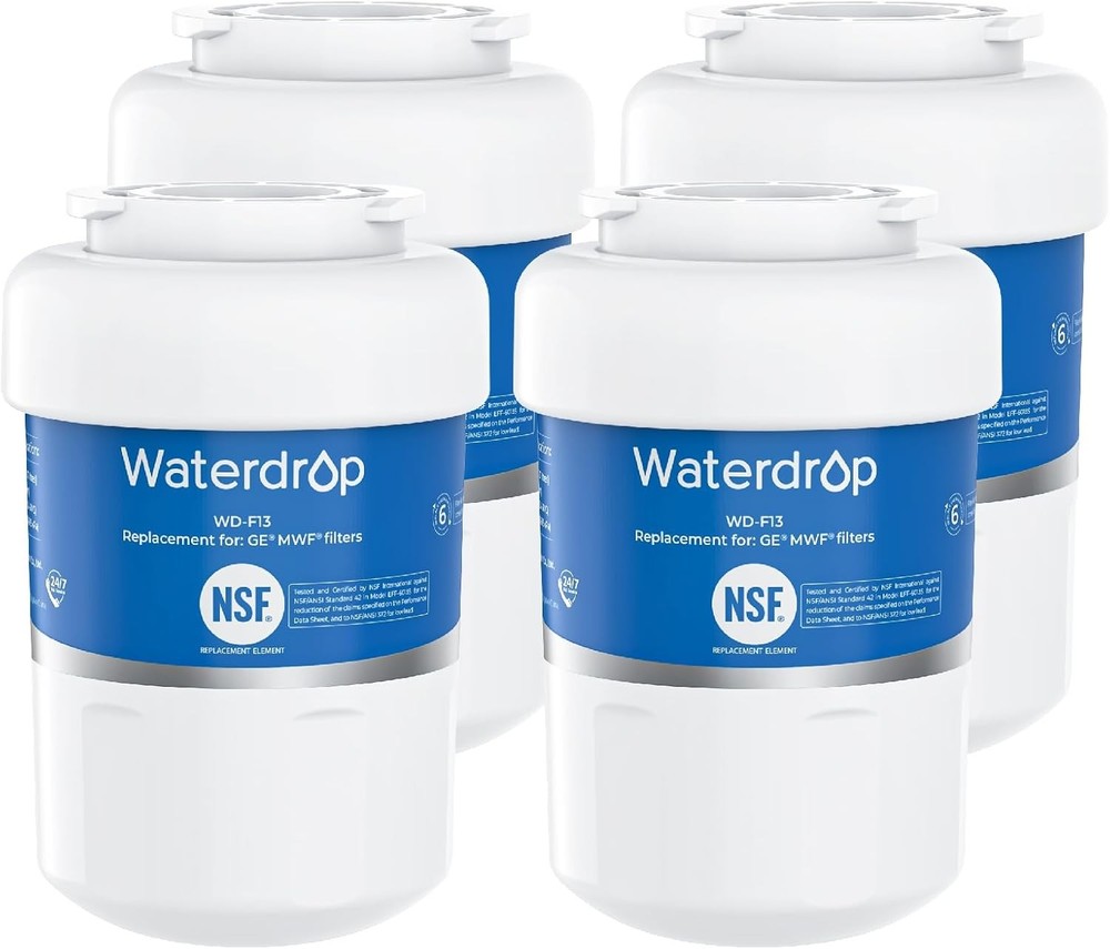Waterdrop Water Filter, Replacement for GE® Smart Water MWF,4 Pack