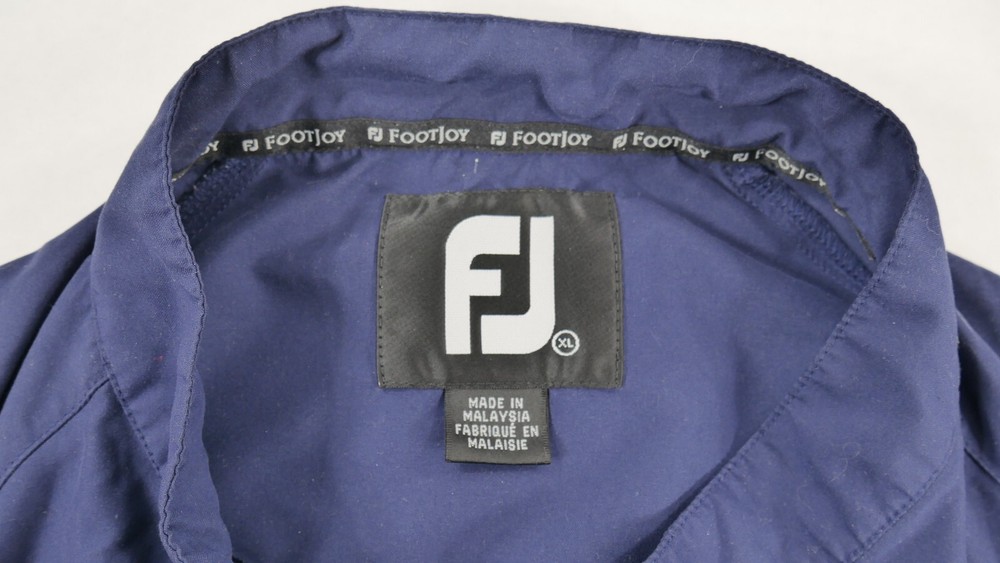 FootJoy Blue Windbreaker Jacket Pullover Band Collar Lined Mens X Large