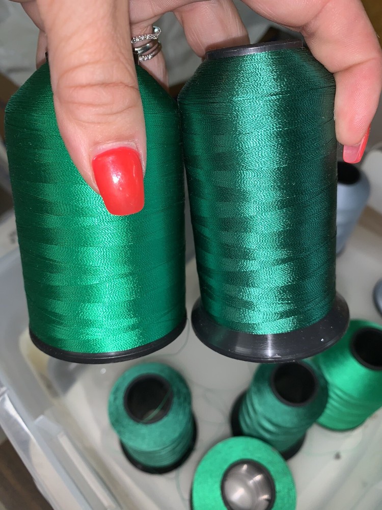 spools of embroidery threads