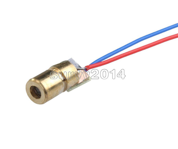 10Pcs 650nm 6mm 3V 5mW Mini Laser Dot Diode Module Head WL Red