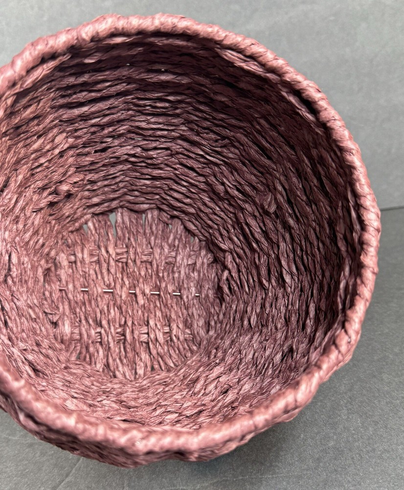 Apple Shaped Wicker Style Decorative Basket