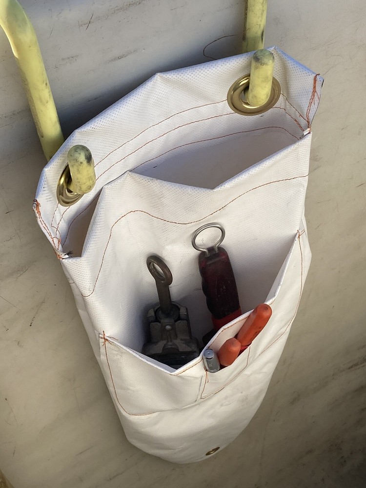 Lineman Bucket Bag, Compression Tool/ACSR Cutters Holder, Lineman Tool, White