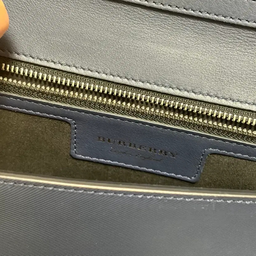 Burberry Leather Briefcase Blue Official