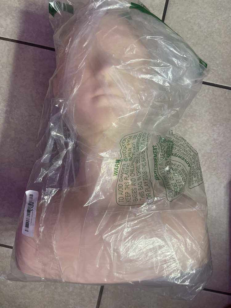 Soft Silicone Massage Training Mannequin Head with Shoulder Make Up Practice New
