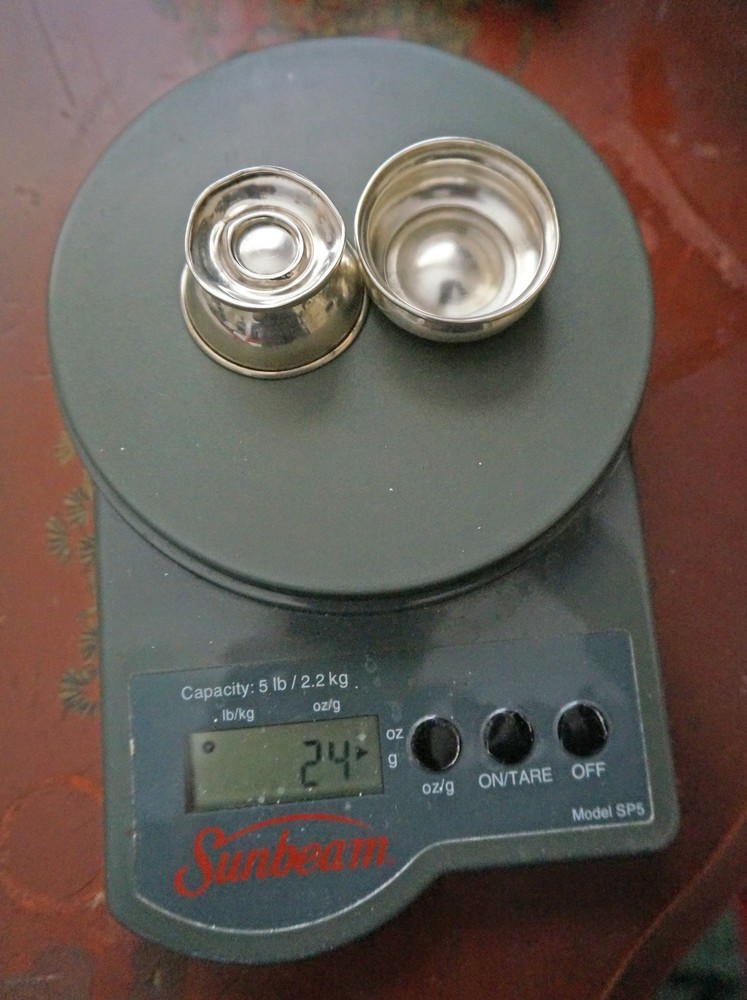 2 Antique Watson Sterling Silver Open Salt Cellars 24g