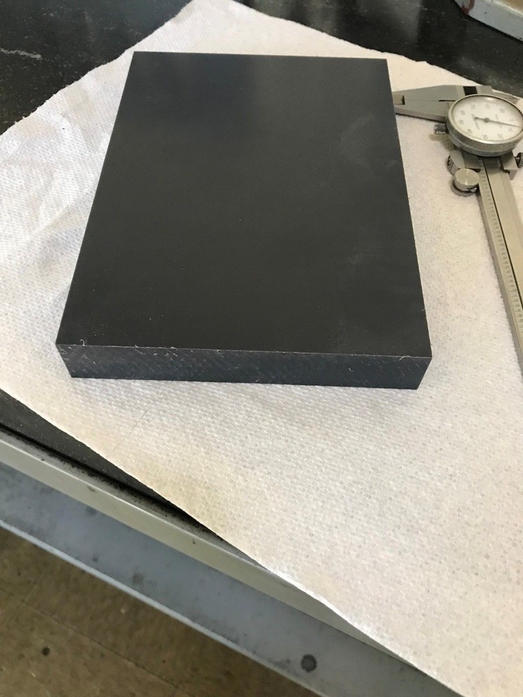 .900" x 5 1/8" x 7 1/8" BLACK NYLON 6/6 RECTANGULAR BLOCK