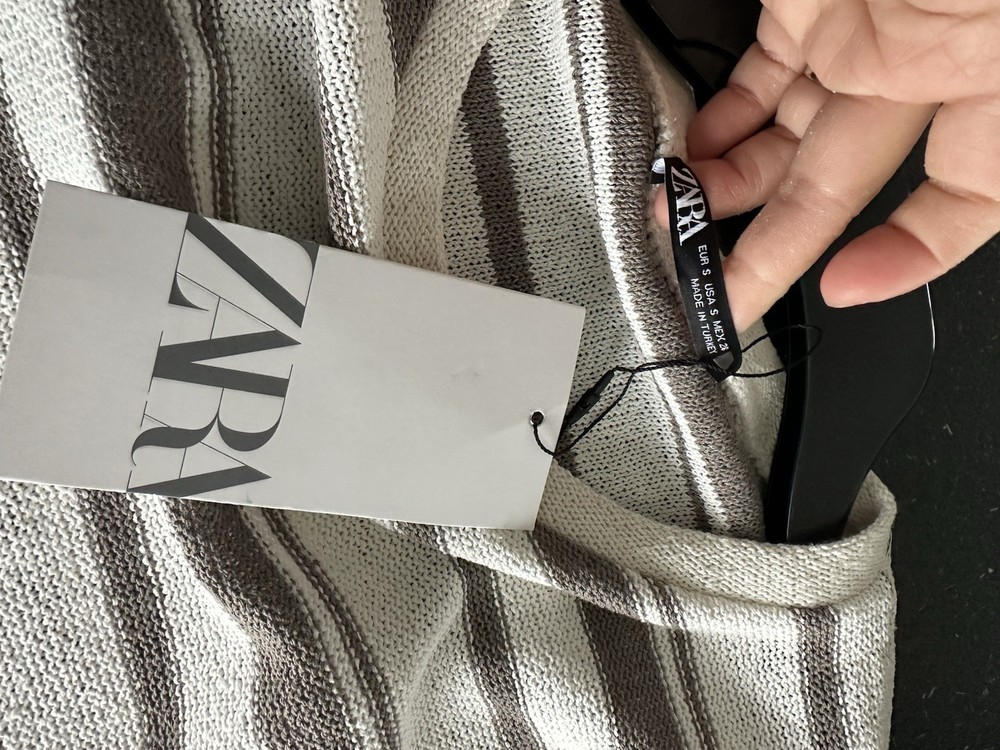Zara Striped Rustic Sweater Size S