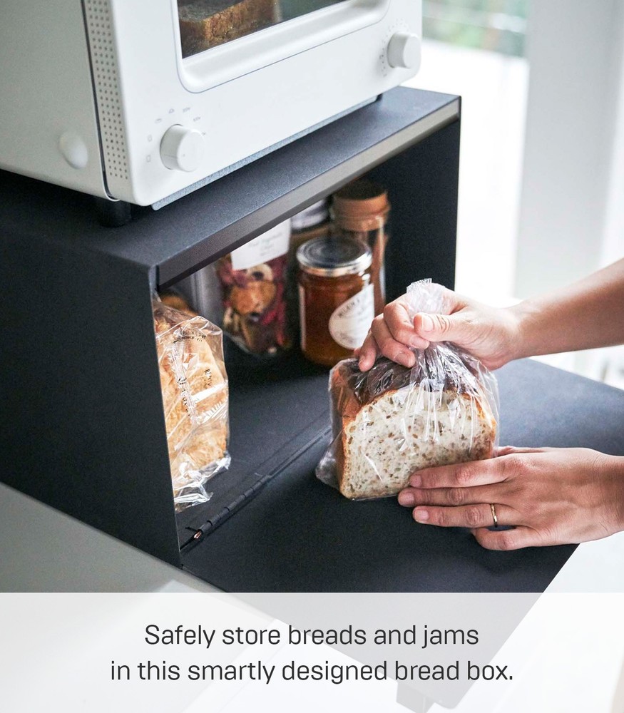 Yamazaki Home TOWER Bread Box -Countertop Bread Storage Container