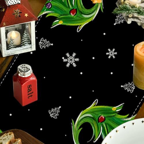 Christmas Table Runner Halloween Tablecloth Christmas Nightmare Before Decor