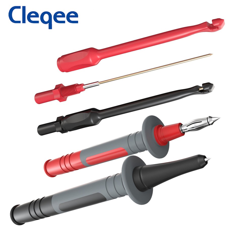 25PCS Silicone Multimeter Test Leads Kit with Replaceable Wire Piercing Probes