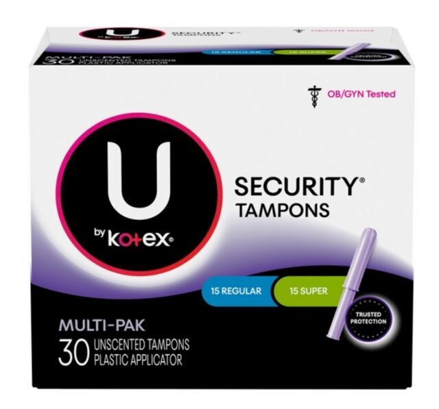 U By Kotex Security Tampons Multi-Pack - White, 30 Count