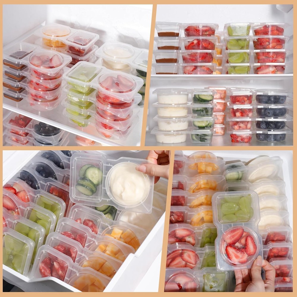 Snack Pack Containers 20Pcs - Snackle Box Container Portion Control