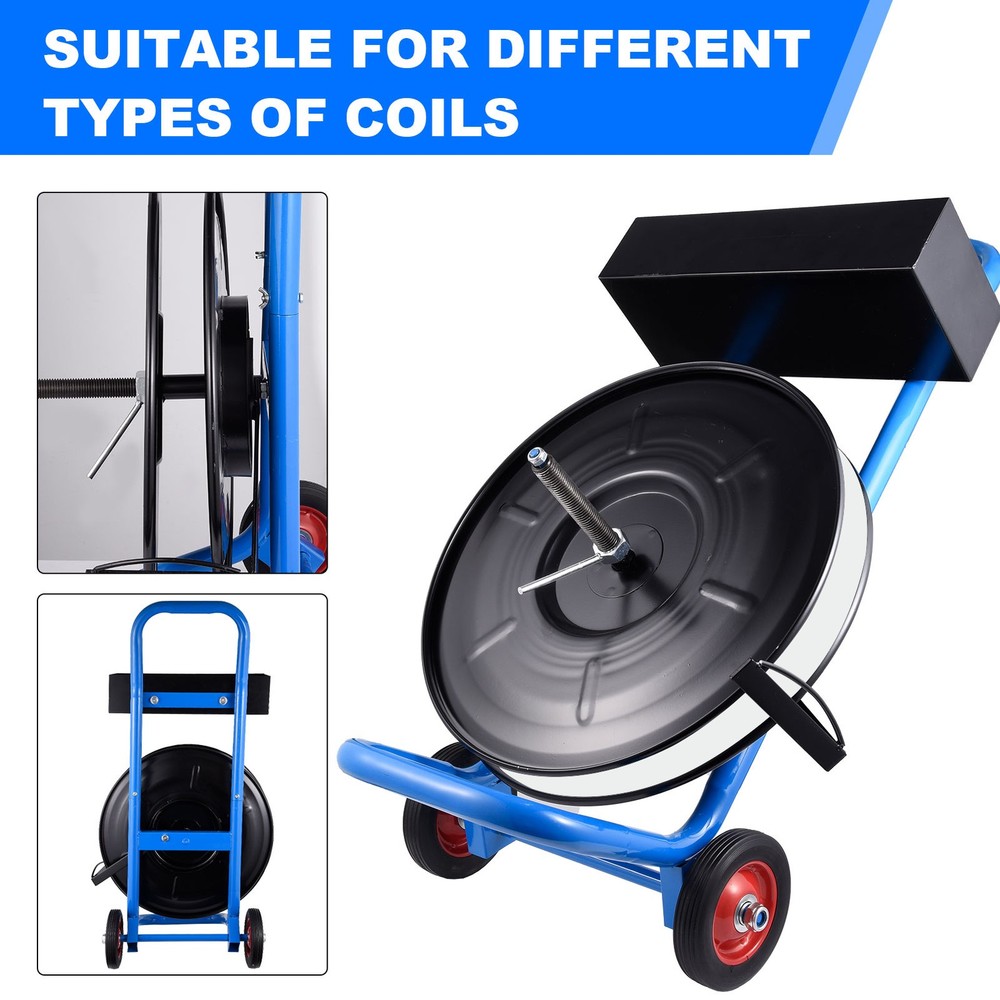 Strapping Cart for PET/PP Polyester Straps with Core