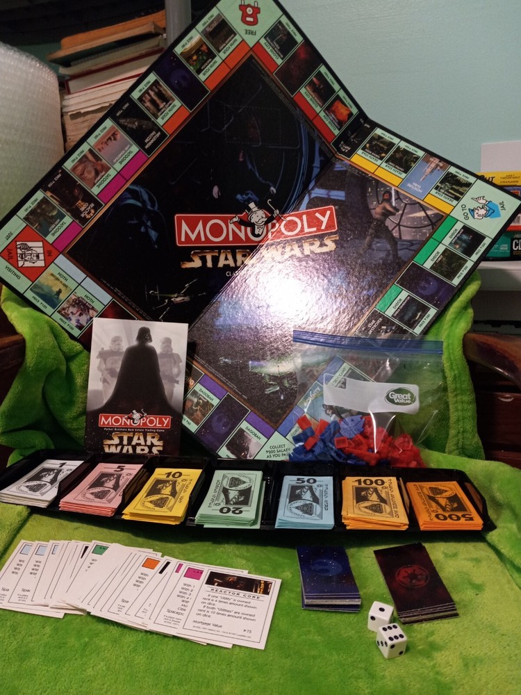 REPLACEMENT 1997 MONOPOLY STAR WARS CLASSIC TRILOGY EDITION READ!!!