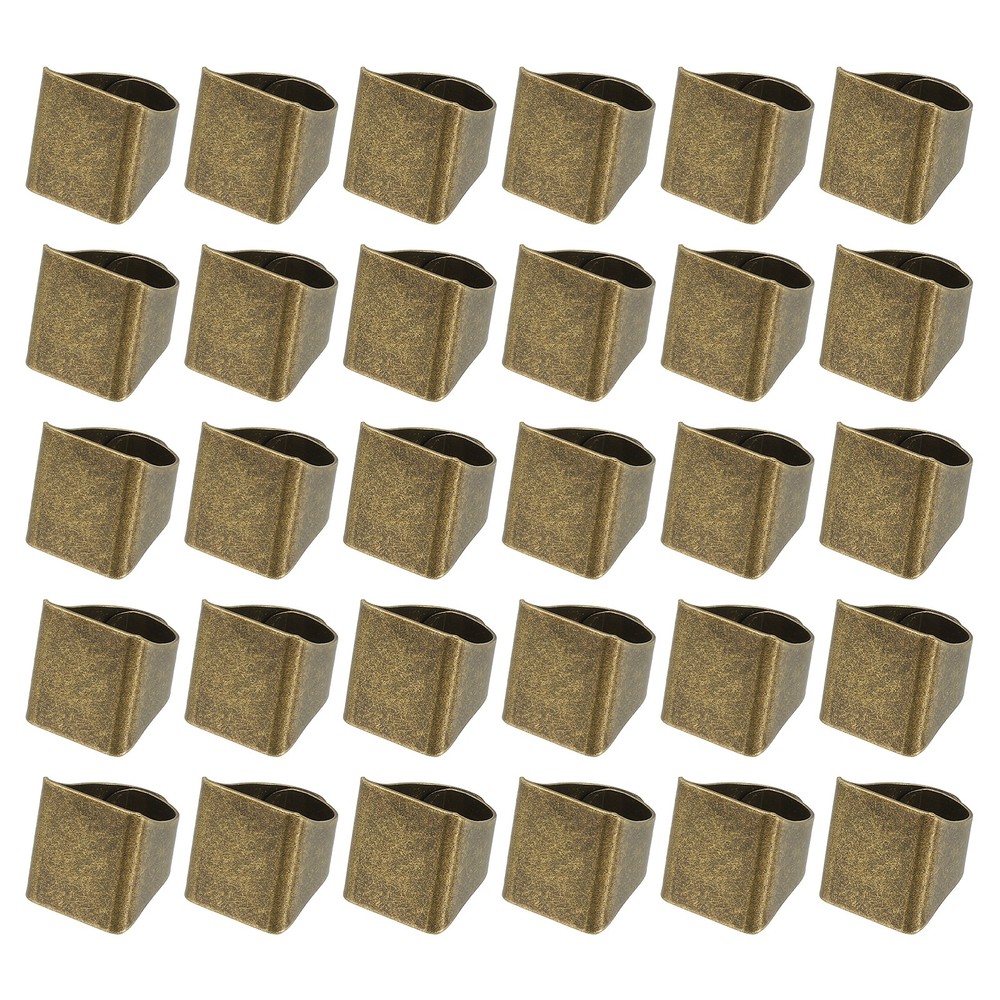 Brass Ring Blanks, 17x19.5mm 30 Pcs Adjustable Rectangle Flat Pad, Bronze