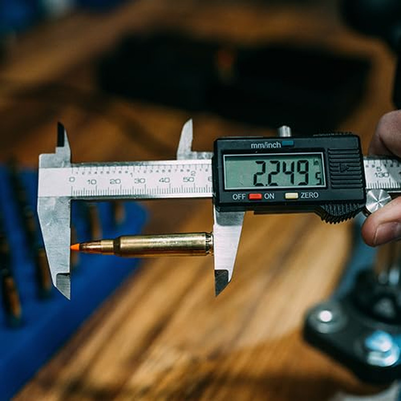 Electronic Caliper with LCD Display and Case for Reloading