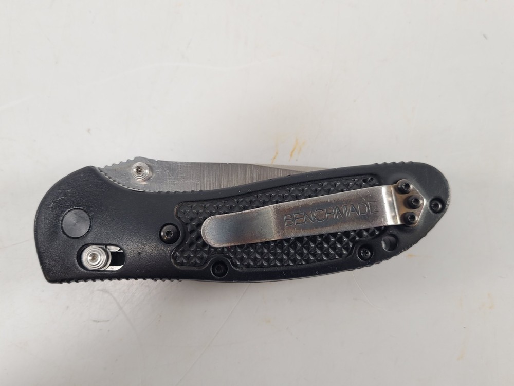 BenchmadeMini Griptilian Black Grivory Drop-point Folding Knife