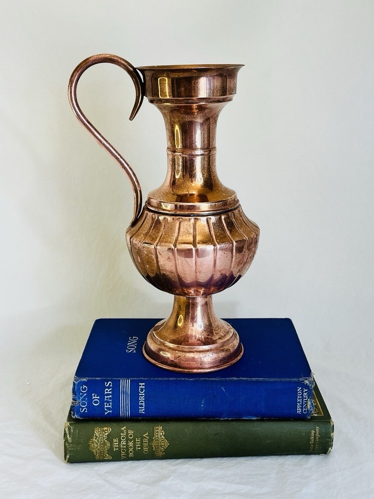 Vintage Copper Vase or Pitcher Ewer in Classic Shape