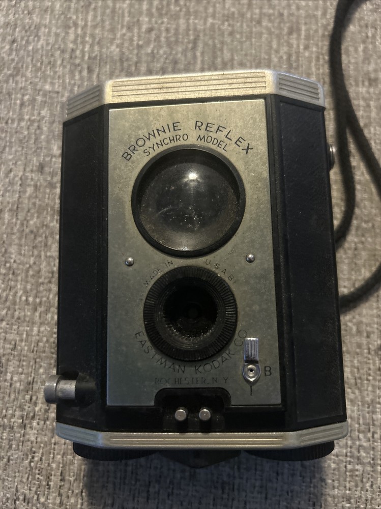 Vintage Brownie Reflex Synchro Model Kodak Camera with Strap