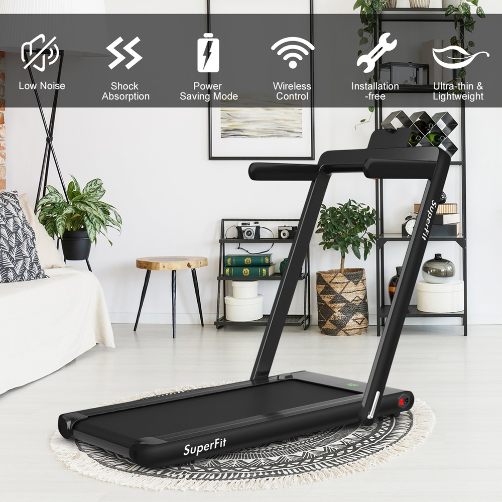 Motorized Treadmill Folding Under Desk Electric Treadmill W/APP Black