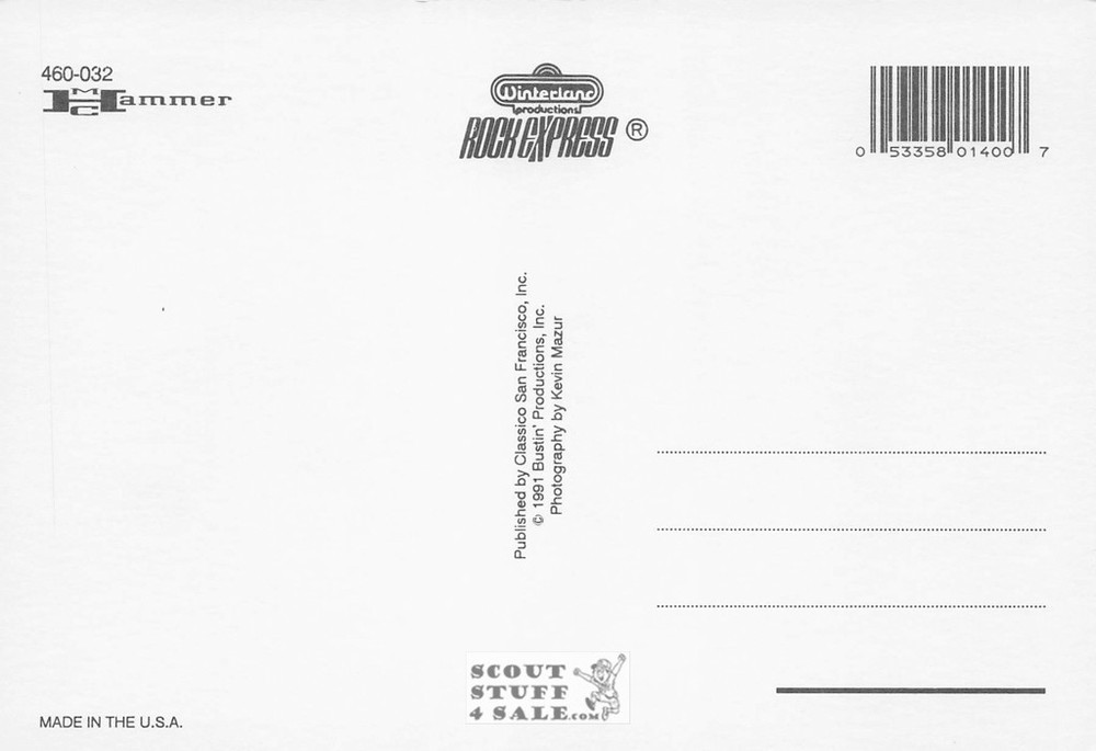 MC HammerPostcard by Classico San Francisco #460-032