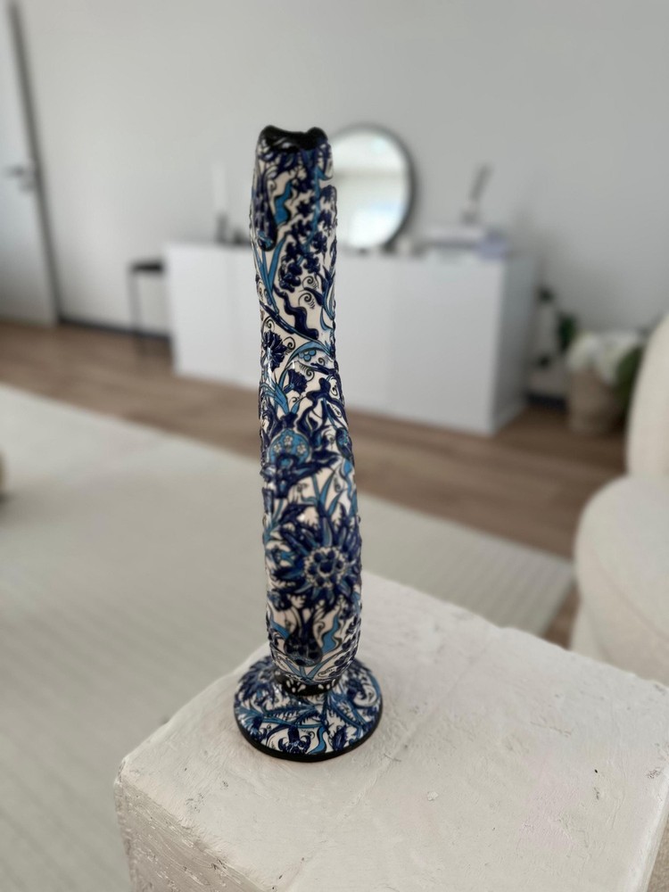 Handmade Turkish Ceramic Hittite Wine Jug - Authentic Pottery Decanter