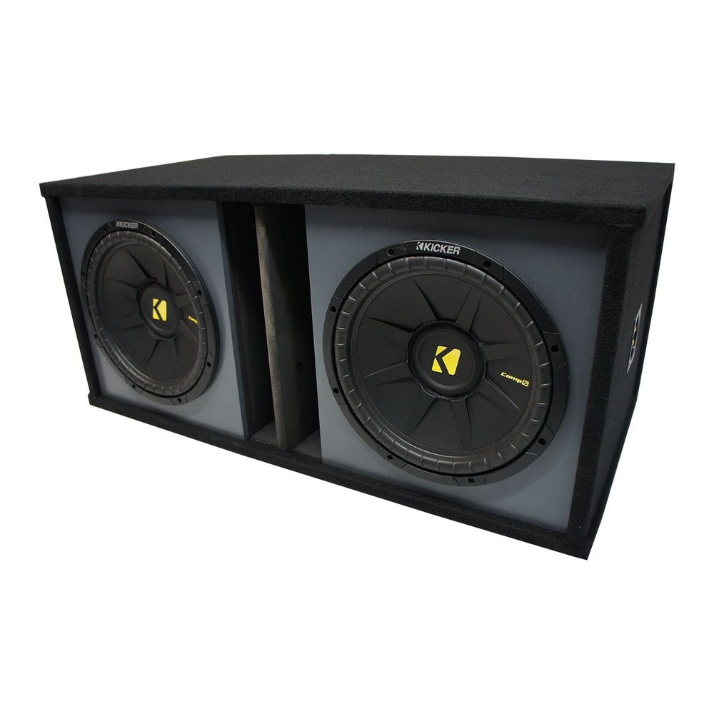 Universal Car Stereo Paintable Ported Dual 10" Kicker CompC CWCS10 Sub Box 2 Ohm