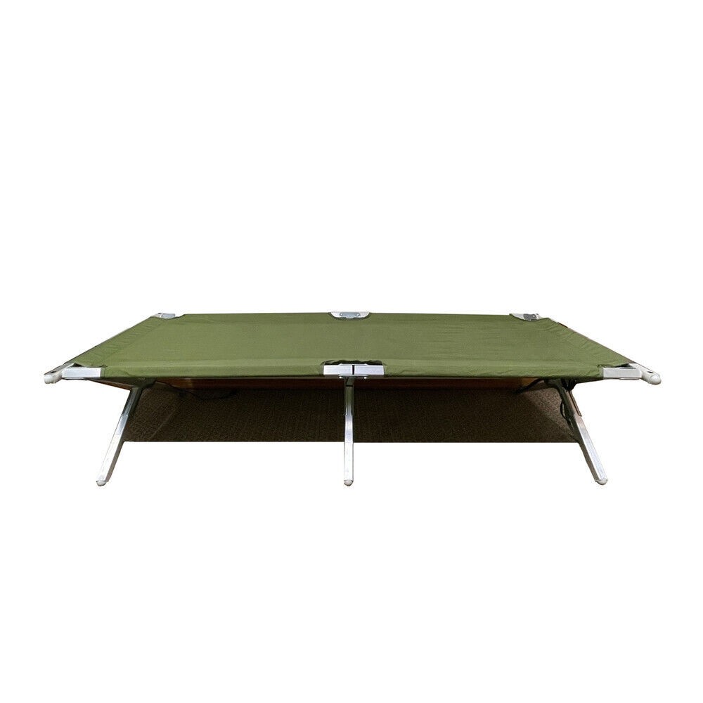Compact Lightweight FOLDABLE Aluminum Sleeping Cot US Military OLIVE DRAB/FOREST