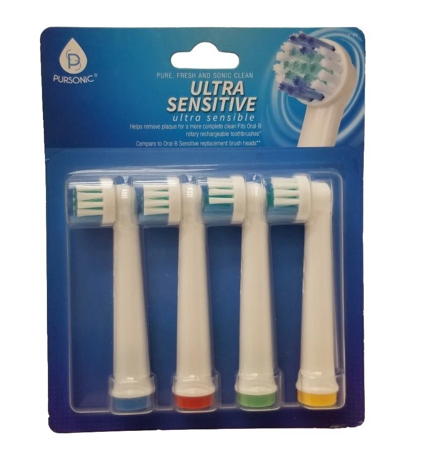 Genuine Pursonic Replacement Toothbrush Heads 4 Pack