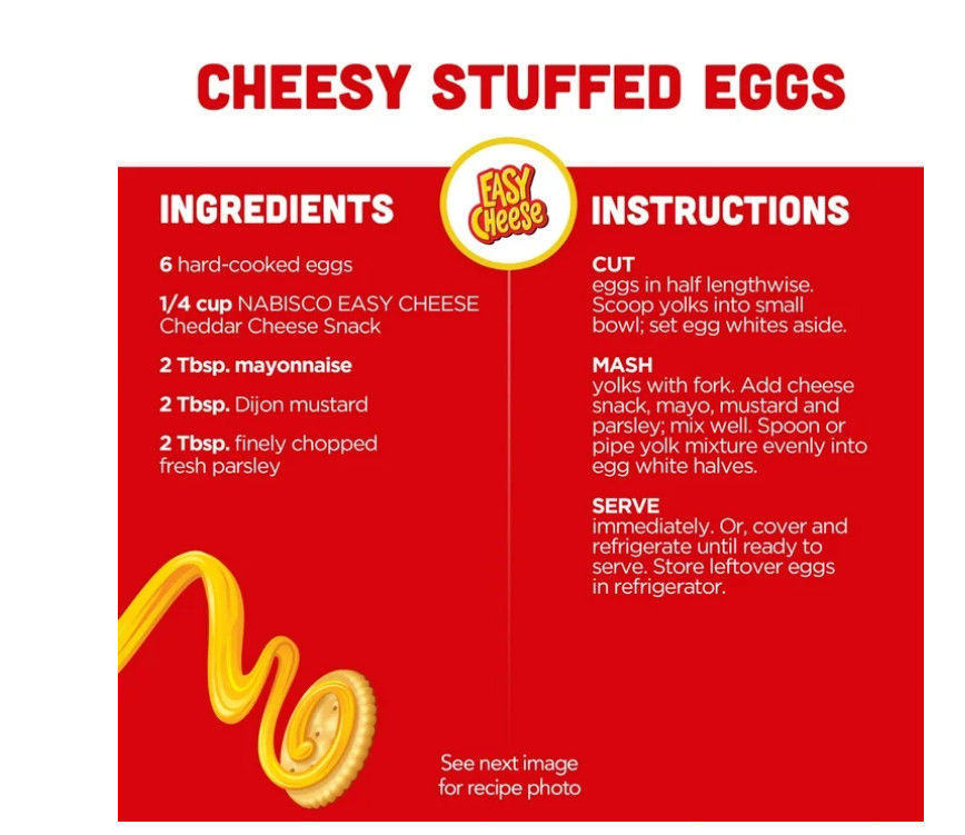 (2 pack) Easy Cheese Cheddar Cheese Snack, 8 oz