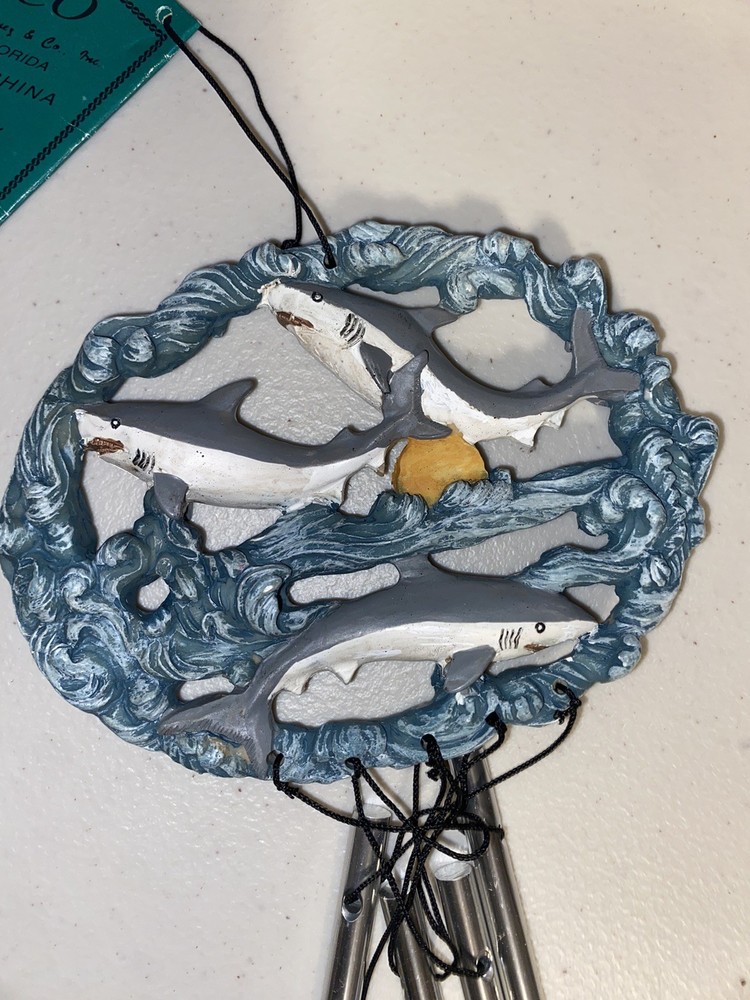 Resin shark Wind Chime Chimes