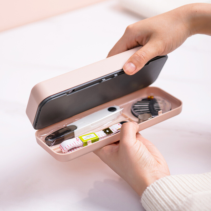 Portable Sewing Kit Small Home Travel Case Needles Thread Scissors Mini Set