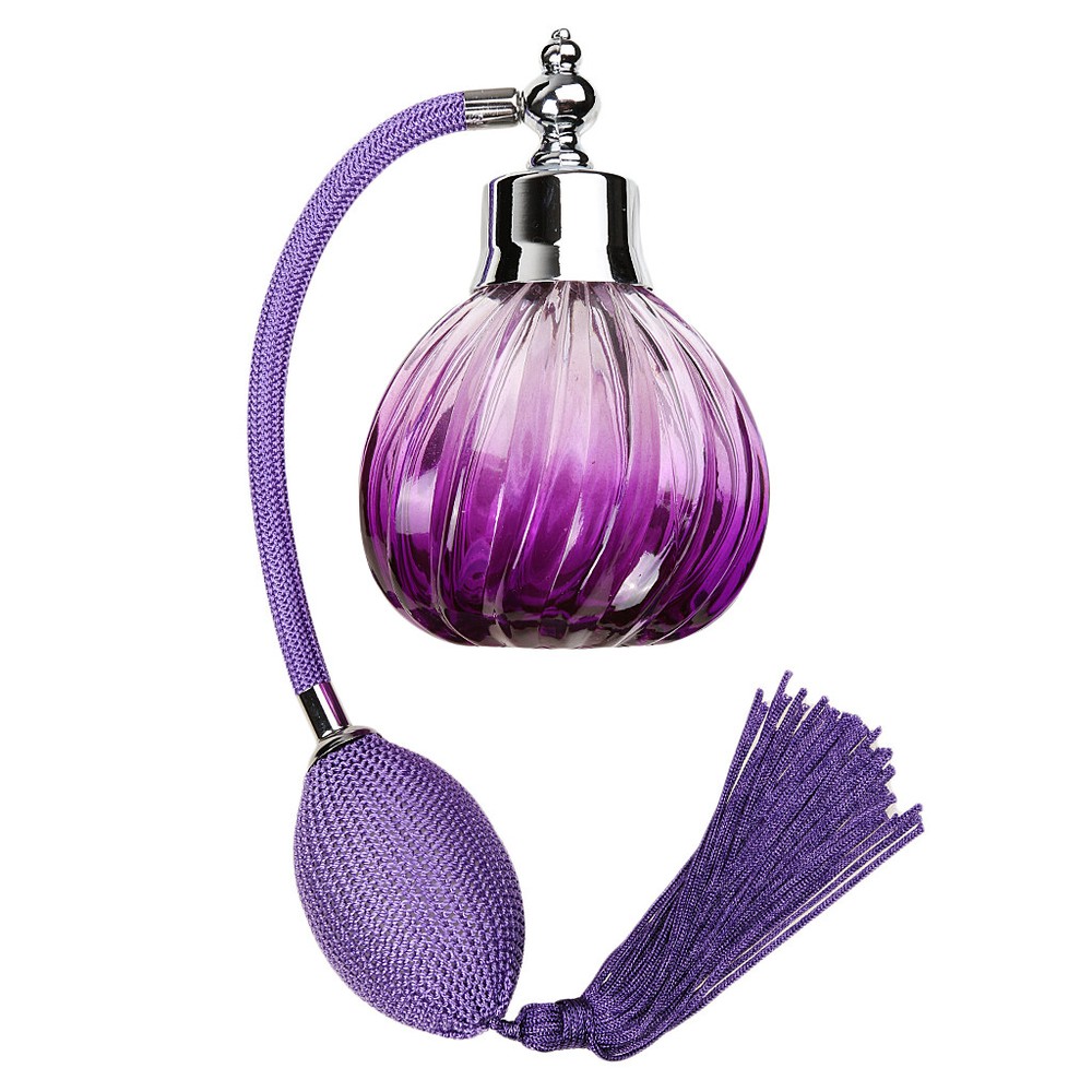 100ml Refillable Glass Perfume Pump Bottle Scent Container with Tassels