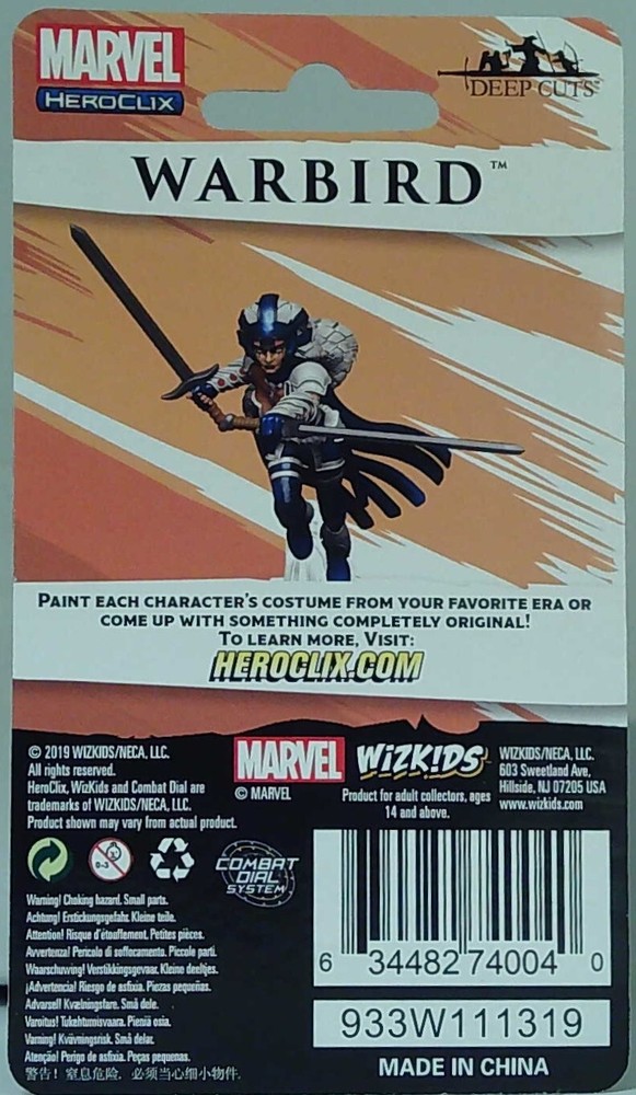 MARVEL HEROCLIX DEEPCUTS: WARBIRD  (WZK 74004)