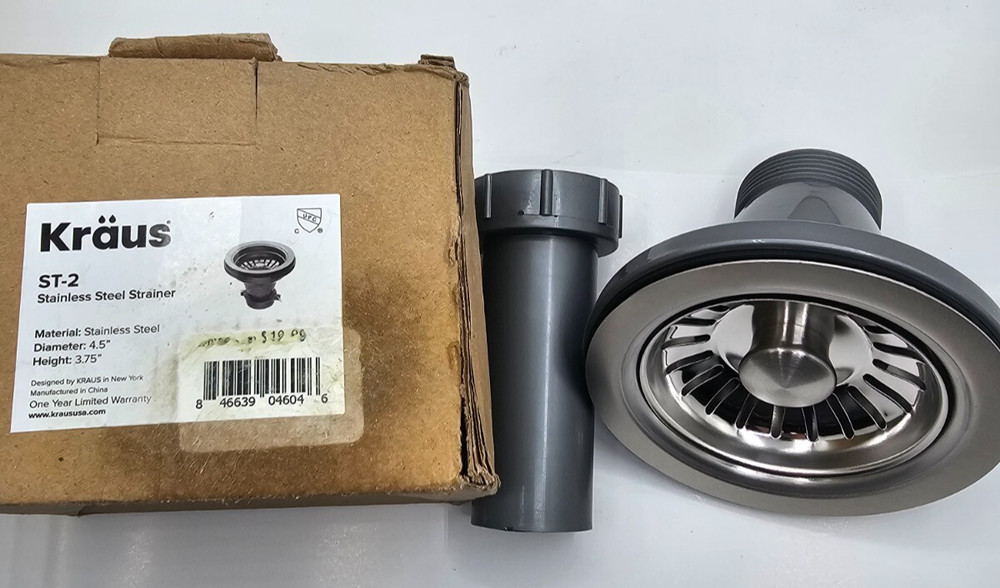 Kraus ST-2 Removable 4 1/2" Kitchen Sink Strainer Stainless Steel