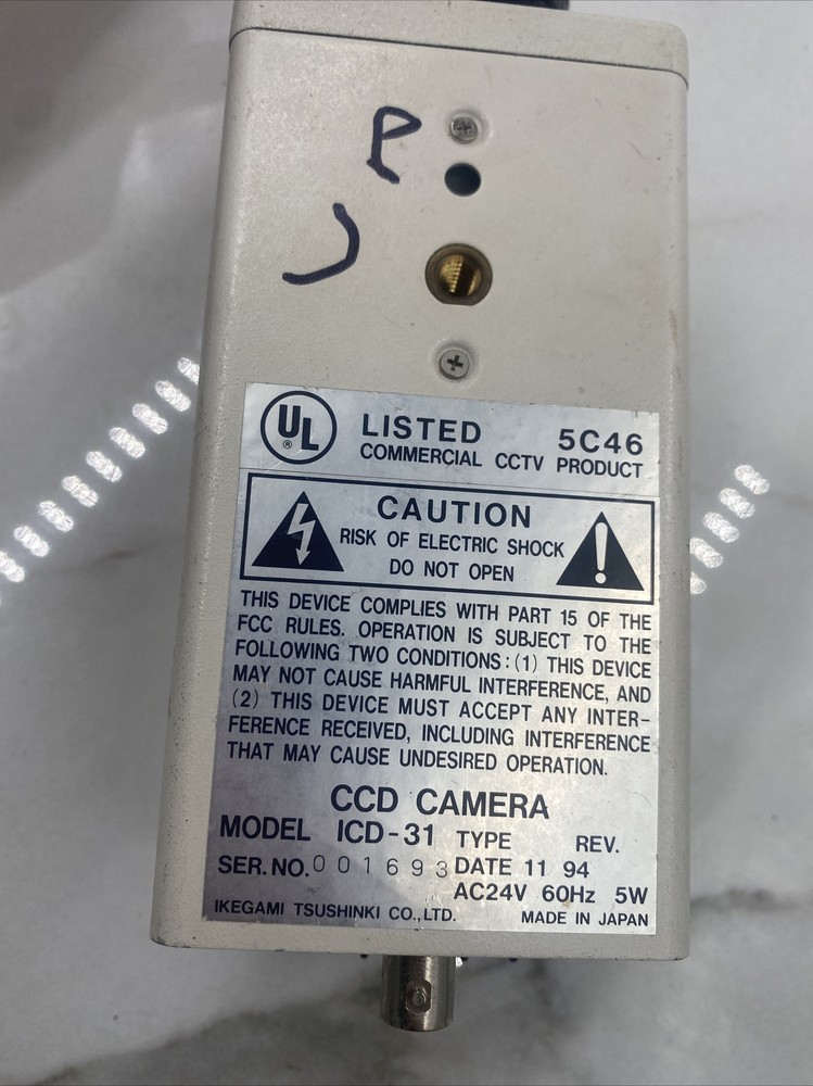 Ikegami Security Camera Model ICD-31 SURVEILLANCE CAMERA