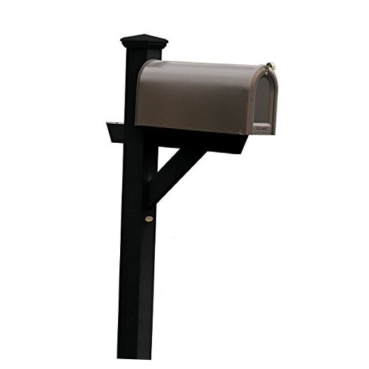 AD-MLBX1-BKE Hazelton Mailbox Post Black