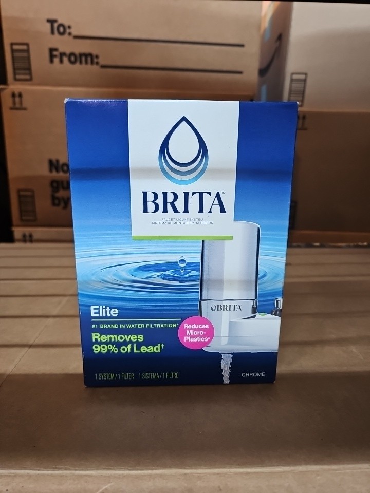 BRITA Elite Faucet Mount Filtration System Water Purification Chrome NEW