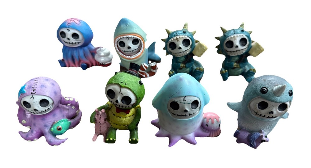 Furrybones Lot Of 9 Skeleton Figurines