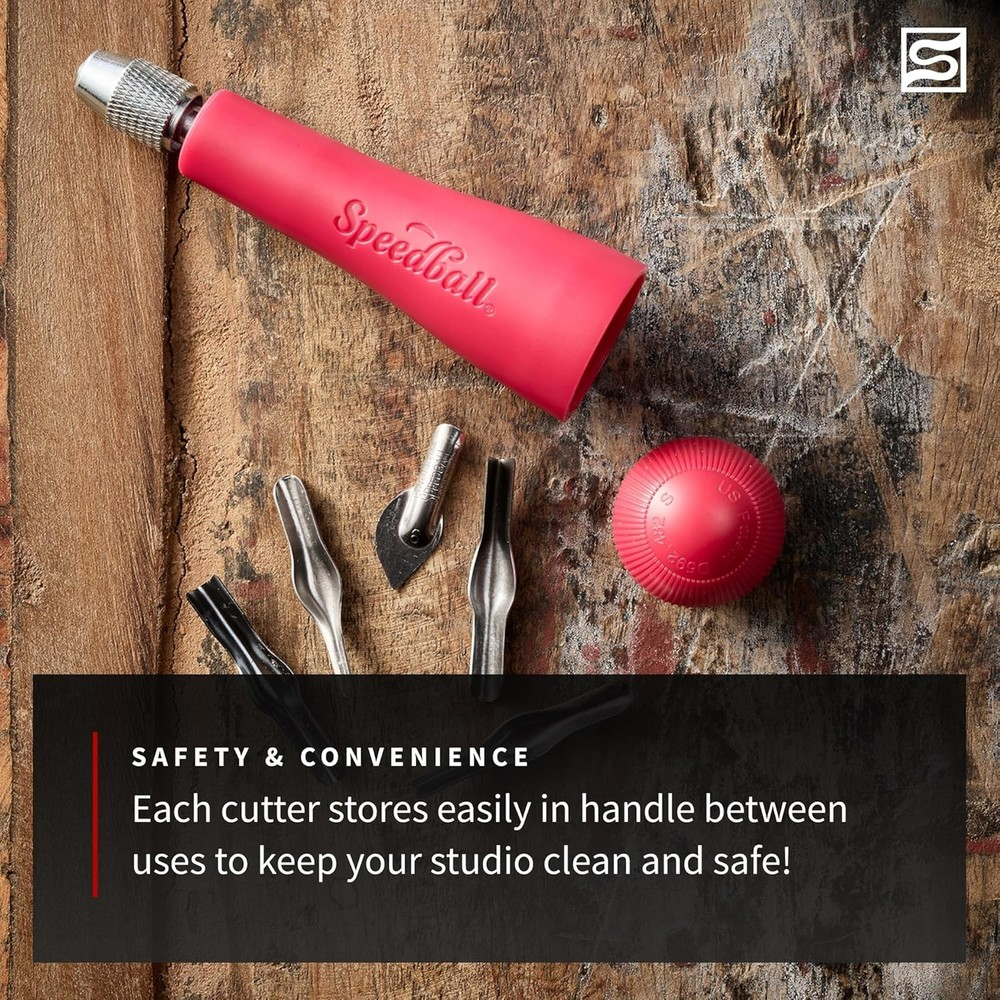 Super Value Block Printing Starter Kit Includes Ink, Brayer Lino Handle Cutters