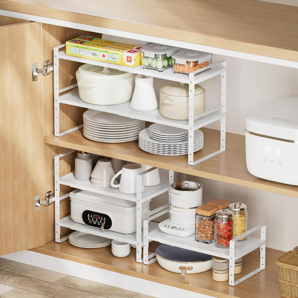 Sturdy Metal Shoe Rack - Space-Saving, 2-Pack for Entryway & Closet, White