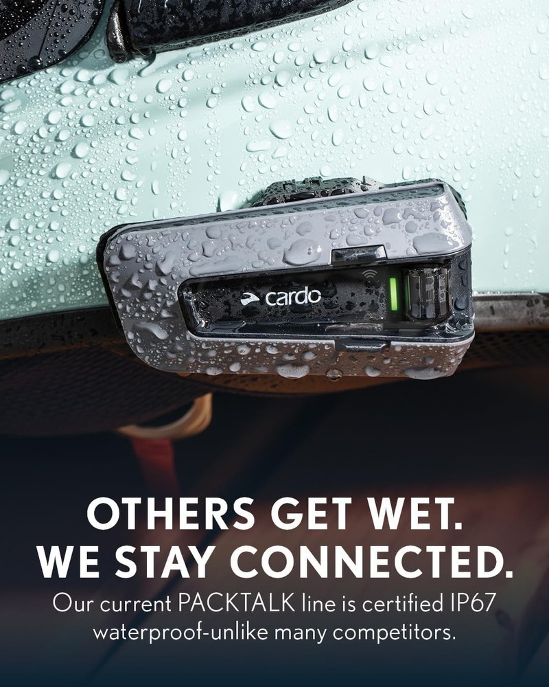 PACKTALK PRO Motorcycle Helmet Communication System Intercom, Crash Detection...