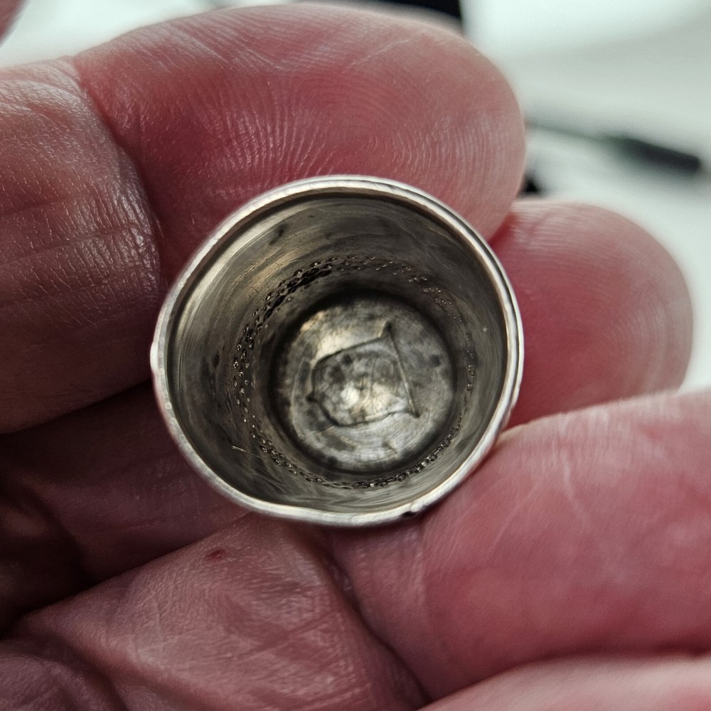 Victorian Sterling Silver Thimble 5.0g Size 9 [8275]