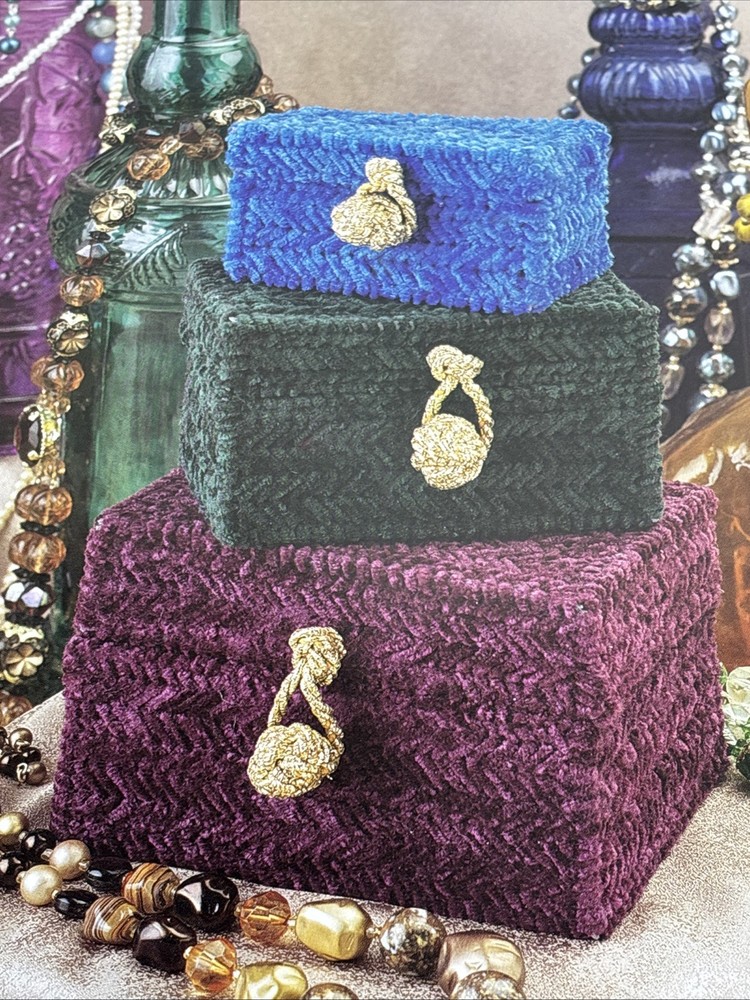 Stacking Boxes 3 Sizes Annie's Attic Plastic Canvas Pattern Page