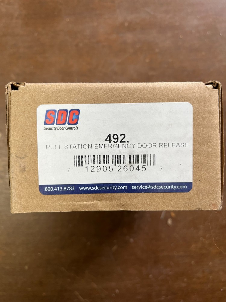 SDC 492 Series Emergency Door Release Pull Station, Blue