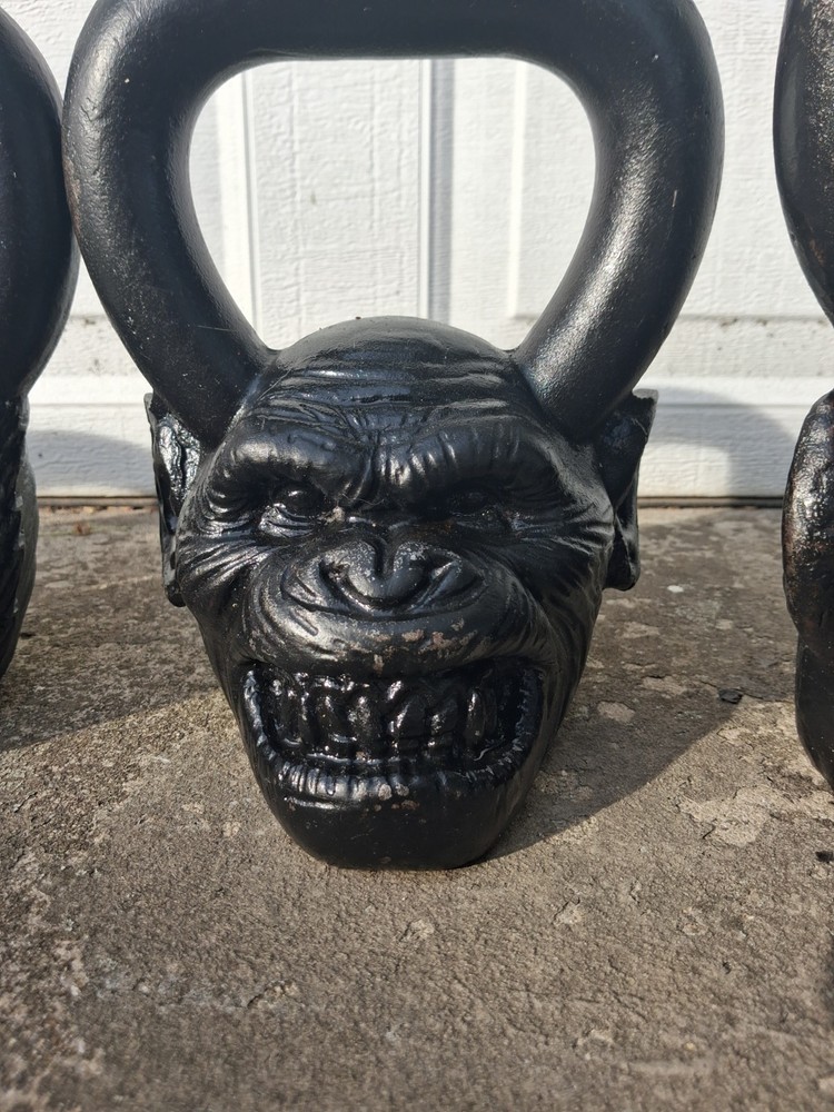 Onnit Primal Chimp 36 lb Cast Iron Kettlebell Black Ergonomic Handle