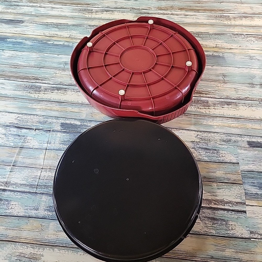 Nuwave Pro Infrared Oven Replacement Part Bottom Base Stand + drip pan Red 20337