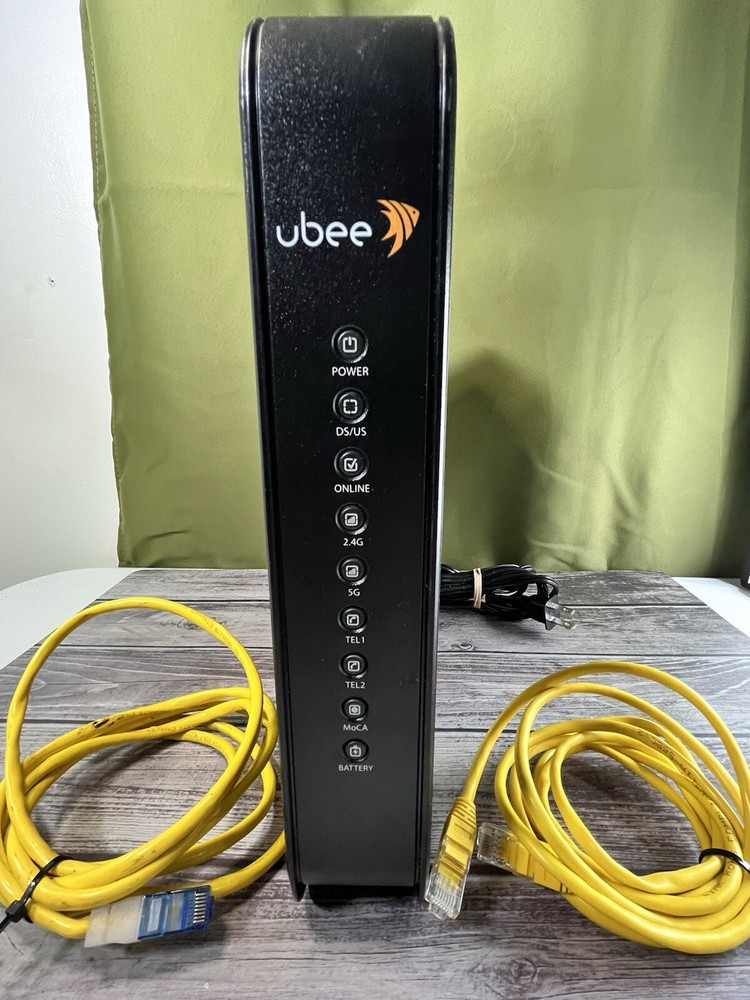 Ubee  DVW32CB  Advanced Wireless Voice Gateway Modem & Router with Power Cord