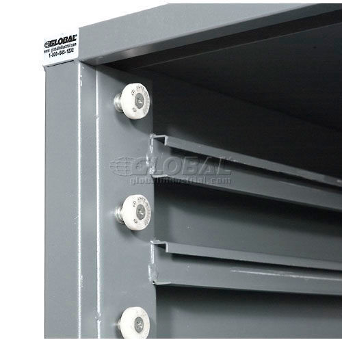 41"W Flat File Cabinet 5 Drawer Gray